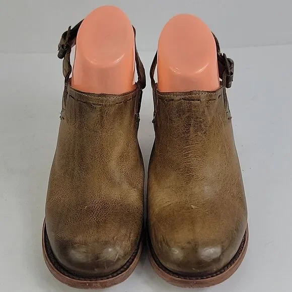 Freebird By Steven Gold Brown Leather Women's Ankle Boots - Picture 6 of 12